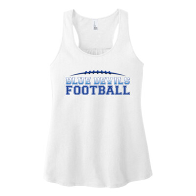 Women's Blue Devils Football White Tank Thumbnail