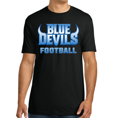 Adult Blue Devils Football Cotton T-shirt Thumbnail