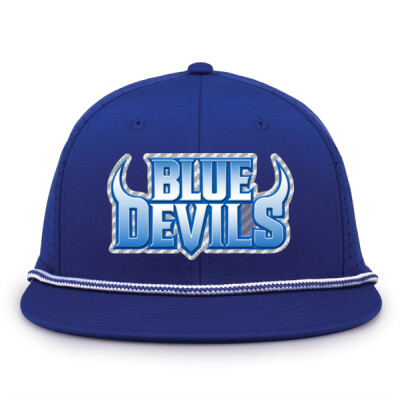 adult Blue Devils Perforated Gamechanger w/Rope Snapback Flat Bill Hat Thumbnail