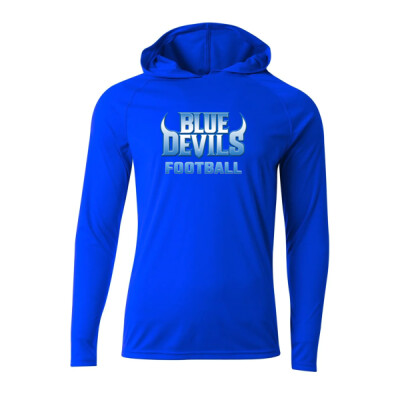 Youth Blue Devils Football Long Sleeved Dri-Fit Sponsor Hoodie Thumbnail