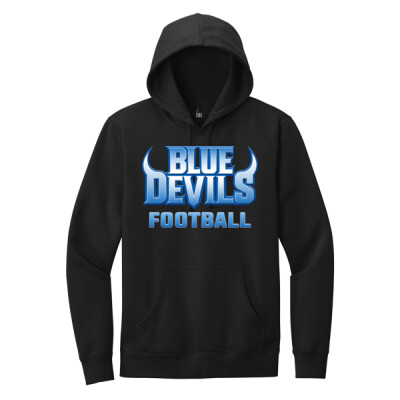 Adult Blue Devils Football Black Hoodie Thumbnail